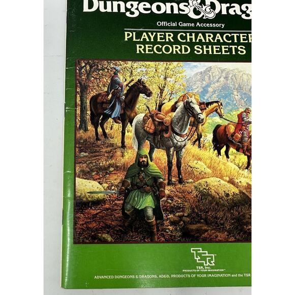 Advanced Dungeons & Dragons Player Character Sheets 1986 REF2 #9028 VG+ UNUSED - Picture 6 of 10